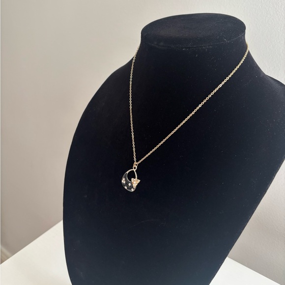 Gold-Tone Floral Heart Pendant Necklace - Women's Jewelry - Picture 4 of 6